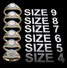 zierlich Heiligenschein Diamant Signet Ring mischen Größen Schmuck Antiquität modern Jahrgang Frauen weiblich Mode Design Trend 3d print model - Mito3D