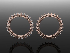 zierlich Unendlichkeit Diamant Band 2mm size3 Jahrgang Antiquität modern Ring einstellen Schmuck Luxus Gold Zubehör Engagement 3d print model - Mito3D