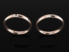 délicat infini diamant bande bague mode porter size9 gemme bijoux engagement 3d print model - Mito3D