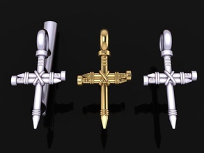 zarif kırsal stil tırnak çapraz kolye küçük boyut takı Zincir cazibe çerçeve mücevher moda trendler nostaljik klasik karıştırmak din İsa Tanrı isa 3d print model - Mito3D
