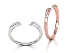 zierlich stapelbar diamant band sophia 3dmodel schmuck ring zart einzigartig mode wertvoll ehe druckbar brillant cad usa israel kanada europa mexiko vereinigt zustände ringe 3d print model - Mito3D