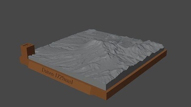 Papatya dağ manzara yanardağ arazi çevre doğa fotogrametri yükseklik dem Bilim 3d print model - Mito3D