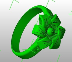 daisy anello gioielli margherita moda gadget gioiello matrimonio fiori anelli 3d print model - Mito3D