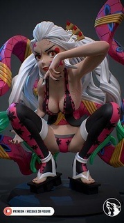 in fan art demone assassino anime manga arte sculture 3d print model - Mito3D