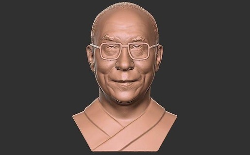 dalai lama fracasso 3d impressão Mahatma gandhi tenzin Richard gerenciar Nelson Mandela Tibete tibetano China xi sacanagem famoso papa francis John Paulo arte esculturas 3d print model - Mito3D