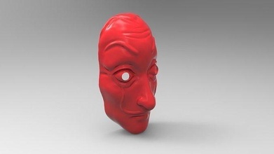 dali mascarar cara casa papel humano homem cabeça personagem arte deco esculturas 3d print model - Mito3D