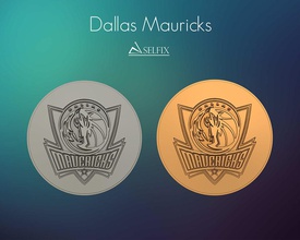Dallas mavericks logo Rahatlama Basketbol Sanat heykeller işaretler logolar 3d print model - Mito3D