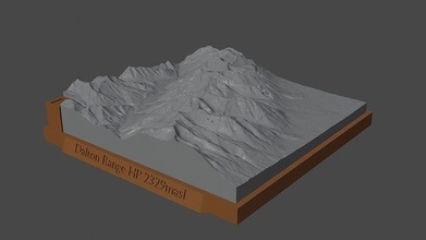 dalton gamma hp montagna paesaggio vulcano terreno ambiente natura fotogrammetria elevazione dem scienza 3d print model - Mito3D