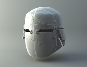 damaged heavy helmet - knights ren star wars universe games-toys cosplay costume starwars 3dprint mask fashion lightsaber jedi armour accessories games toys game 3d print model - Mito3D