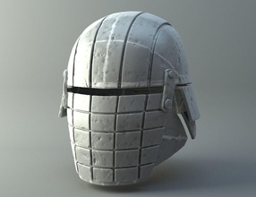 damaged rogue helmet - knights of ren star wars universe starwars jedi sith lightsaber darkside lucas cosplay costume armor helm damage games toys game accessories 3d print model - Mito3D
