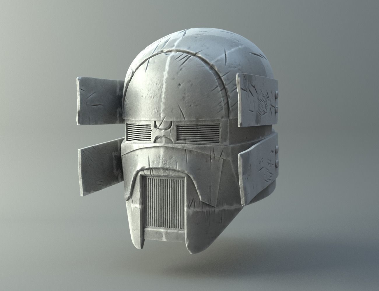 endommagé tireur d'élite casque chevaliers of ren étoile guerres univers étoiles sith jedi sabre laser cosplay costume impression modèle dommage barre côté obscur armure film jeux jouets jeu accessoires 3D print model - Mito3D