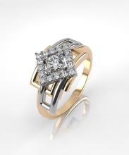 damond ring jewelry diamond 14k fashion rings 3d print model - Mito3D