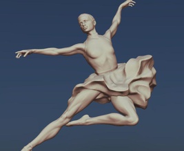 bailarín ballet bailando bailarina arte escultura bolshói teatro esculturas 3d print model - Mito3D