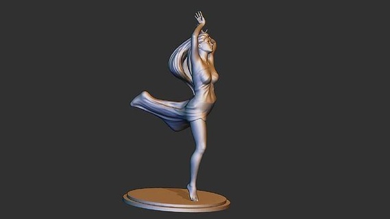 ballare donna 2 danza ragazza scultura statua femmina arte carattere corpo sculture 3d print model - Mito3D