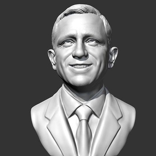 Daniel Craig 3d impression modèle personnage Humain tête portrait buste figure homme visage statue sculpture acteur art sculptures 3d print model - Mito3D