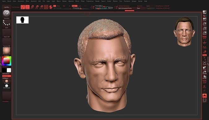 daniel brama testa uomo carattere viso umano arte sculture 3D print model - Mito3D