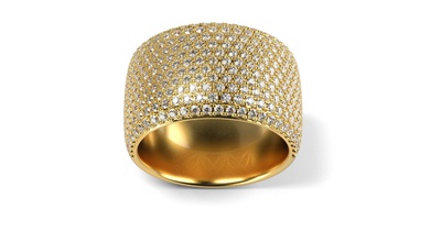 daniel matat ring copy jewel jewelry printable printing model gems big gold 3d diamonds weding engagement prototyping finger 3d print model - Mito3D