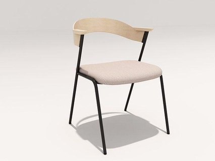 danis short arm chair minimalist furniture wood seat fashion interior design modern house decor 3d print model - Mito3D