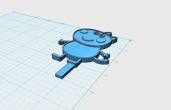 danny hund cupcake topper nachbar peppa pig caketopper backen haus küche essen 3d print model - Mito3D