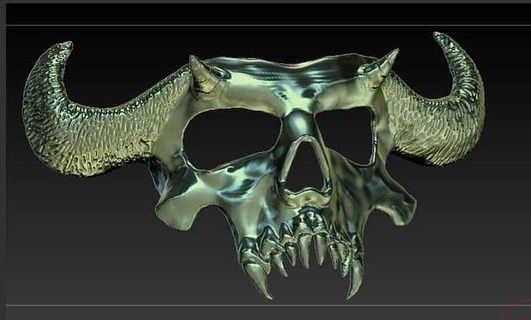 Danzig maske kafatası Kaya kemikler Sanat heykeller 3d print model - Mito3D