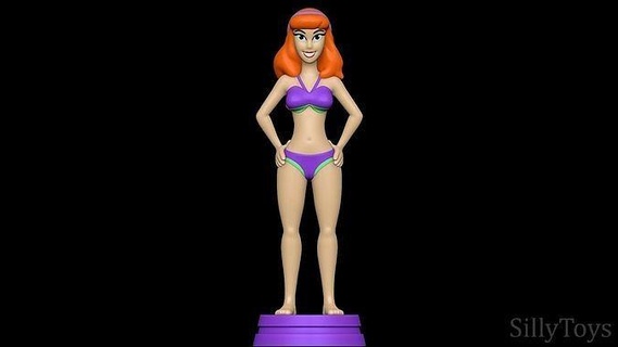 daphné blake scooby doo femme fille personnage art sculptures 3d print model - Mito3D