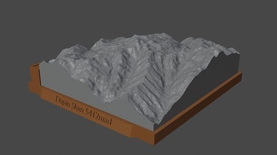dapin Shan Berg Landschaft Vulkan Terrain Umgebung Natur Photogrammetrie Elevation Wissenschaft 3d print model - Mito3D