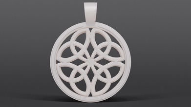 dara knot pendant celtic knotwork necklace spiritual celticknot geometric shape 3dprint 3dprintable printable stl jewelry pendants 3d print model - Mito3D