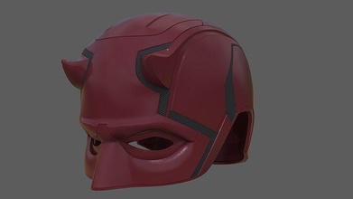 daredevil helmet netflix printable murdock hobby diy marvel hero mask games toys 3d print model - Mito3D