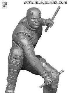 daredevil stl file marcoart comic figure marvel avengers shehulk games toys 3d print model - Mito3D