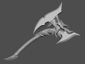 darisus axe cosplay league of legends - stl file lol weapons print games toys accessories fashion champion halloween equipment bladed weapon gun sword 3d print model - Mito3D