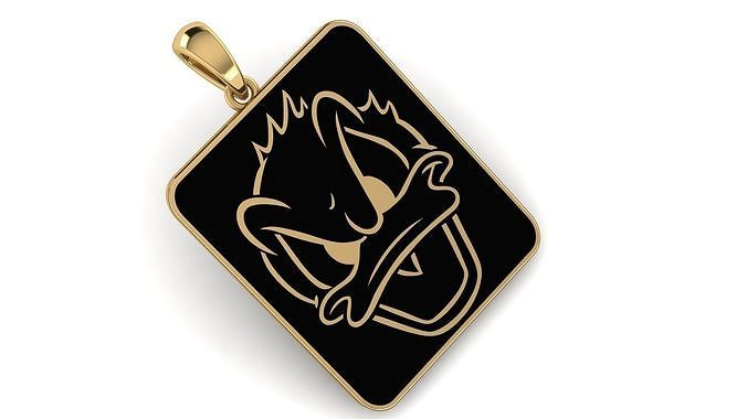 dark edition bs92 3d cad printable gold silver enamel rose poly leight weight black vintage art retro fancy pendant jewelry pendants 3D print model - Mito3D
