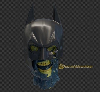 dark knight batman zombie joker bat ironman captain america dead skull dc superman evil broken bane wayne art sculptures 3d print model - Mito3D