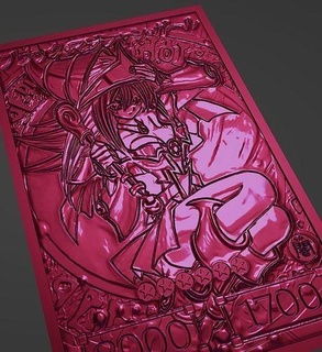 karanlık büyücü kız art card yugioh Yugioh kara yugiohcard kart oyunu Sanat heykeller 3d print model - Mito3D