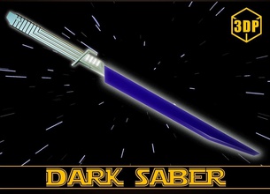 dark saber - mandalorian sword star wars jedi light dart maul wader clones don falcone darksaber hobby diy hand tools 3d print model - Mito3D