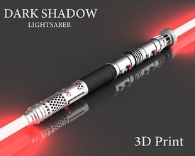 dark shadow lightsaber - darth maul clone wars 3d print laser sword ventress star prop cosplay costume games toys 3d print model - Mito3D