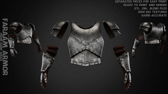 dark souls faraam armor cosplay knight miniature cosplayer figurine war armour god darksouls videogame character art scans replicas 3d print model - Mito3D