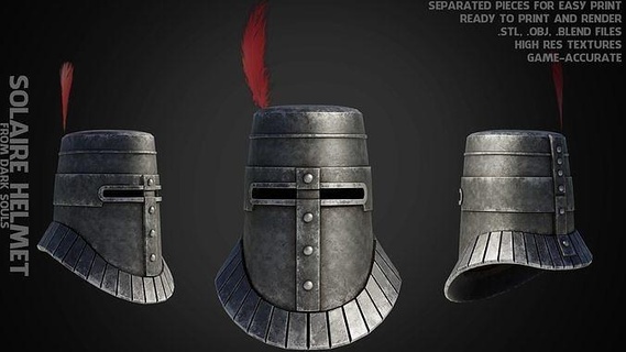 sombre âmes solaire Astoria casque cosplay Soleil guerrier Chevalier armure épée lumière soleil imprimable masque artorias lautrec Mort vivant art scans répliques 3d print model - Mito3D