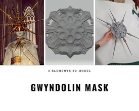 karanlık güneş gwyndolin maske ruhlar fromsoft kostüm oyunu hobi kendin yap 3d print model - Mito3D
