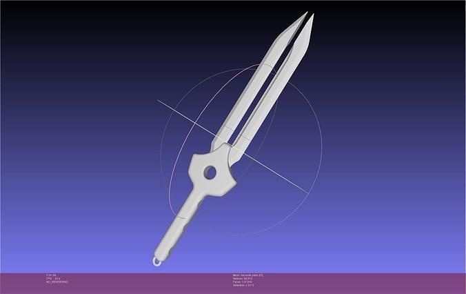 darker black hei knife printable assembly 3d printing prop cosplay costume replica anime fantasy games toys 3D print model - Mito3D