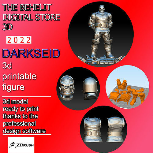 darkseid dc comics batman dccomics impresion 3ddesing figure statue art sculpture sculptures 3D print model - Mito3D