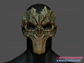 darksiders death mask cosplay helmet stl halloween toy game printable of shadow marvel comic dc face games toys 3d print model - Mito3D