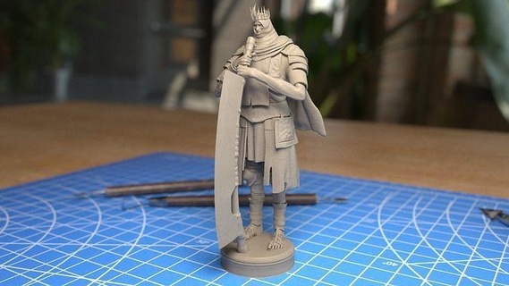 darksouls - yhorm giant dark souls boss king fantasy character inspired games toys art sculptures 3d print model - Mito3D