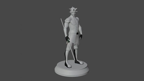 dardo maul Guerre stellari arte spada illustrazione uomo scultura guerriero buio sculture militare acciaio cavaliere 3d print model - Mito3D