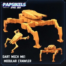 dart mech mk1 modular crawler scifi mechs droids 3dprint games tabletop collectables toys 3d print model - Mito3D