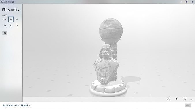 dardo vader alto 3d impresión lámpara guerra Galaxias tablero dardos caracter Arte 3D print model - Mito3D