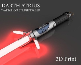 darth atrius lightsaber - var 3d printable scifi star wars laser sword weapon cosplay prop costume games toys 3d print model - Mito3D