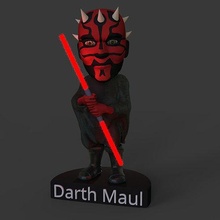 darth maul halloween starwars darthmaul warrior sith chibi funko star games toys 3d print model - Mito3D