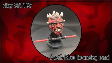 darth maul bouncing head arms starwars sidious vader horror halloween grave spooky zombie sculpture games toys 3d print model - Mito3D