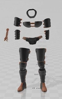 darth talon armor kit hilt saber twi lek boots wrist waist bra star wars clone games toys 3d print model - Mito3D