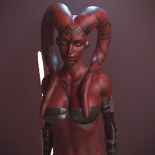 dark talon figure personnage sculpture femme guerres étoiles côté obscur extraterrestre obliger corps statue jeux jouets 3d print model - Mito3D